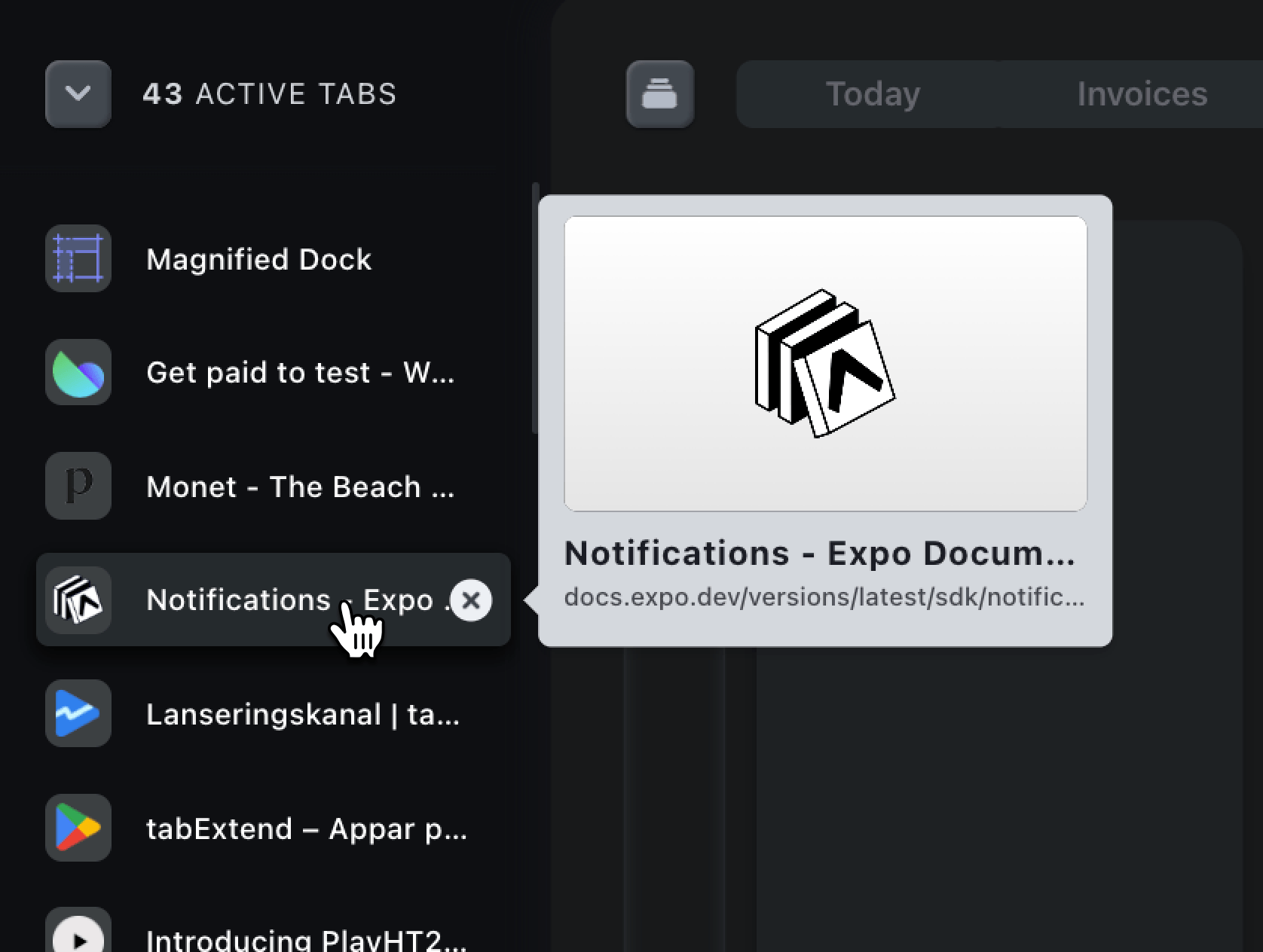 See meta image of active tab
