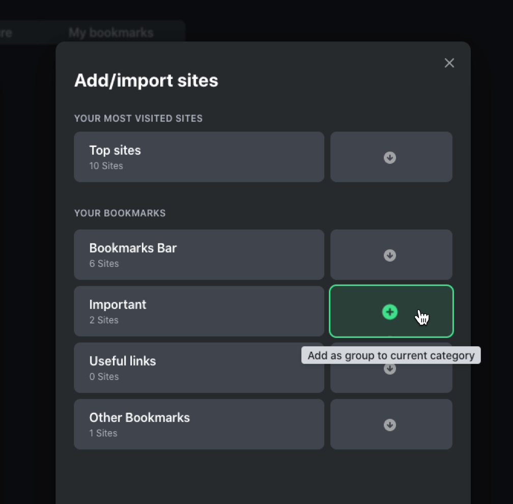 Change categories