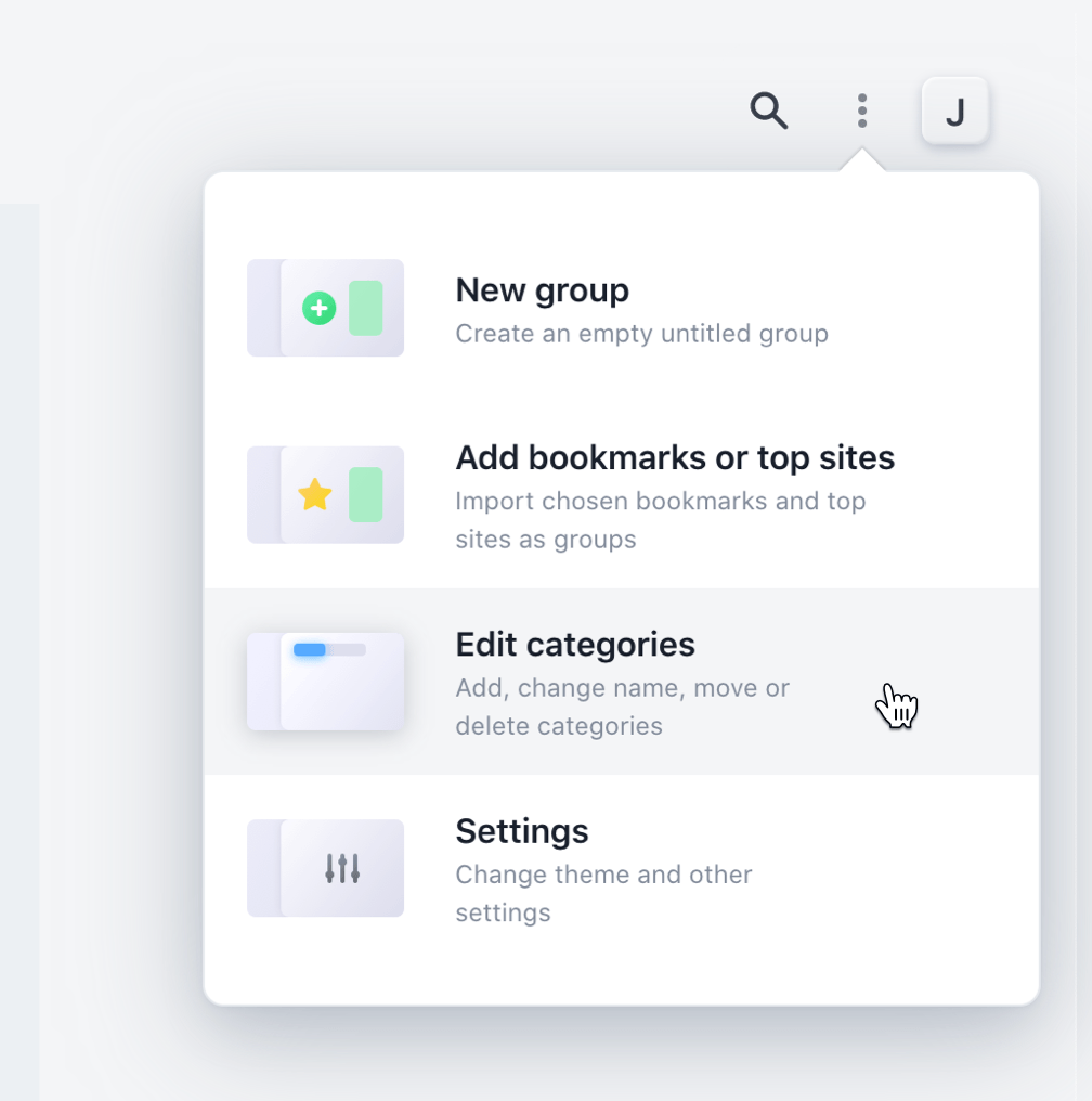 Change categories