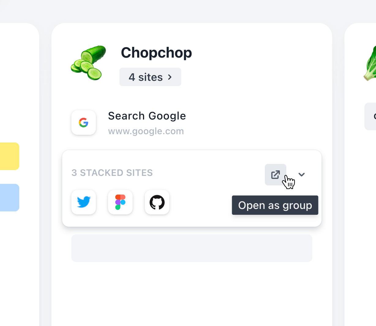 Open all links in a stack