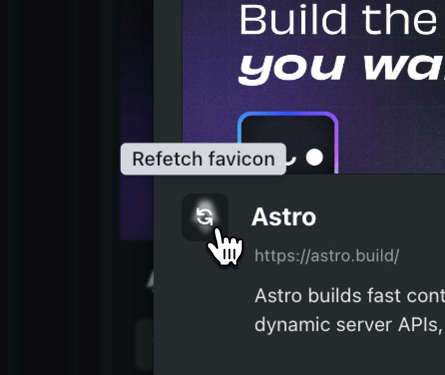 Refetch favicon