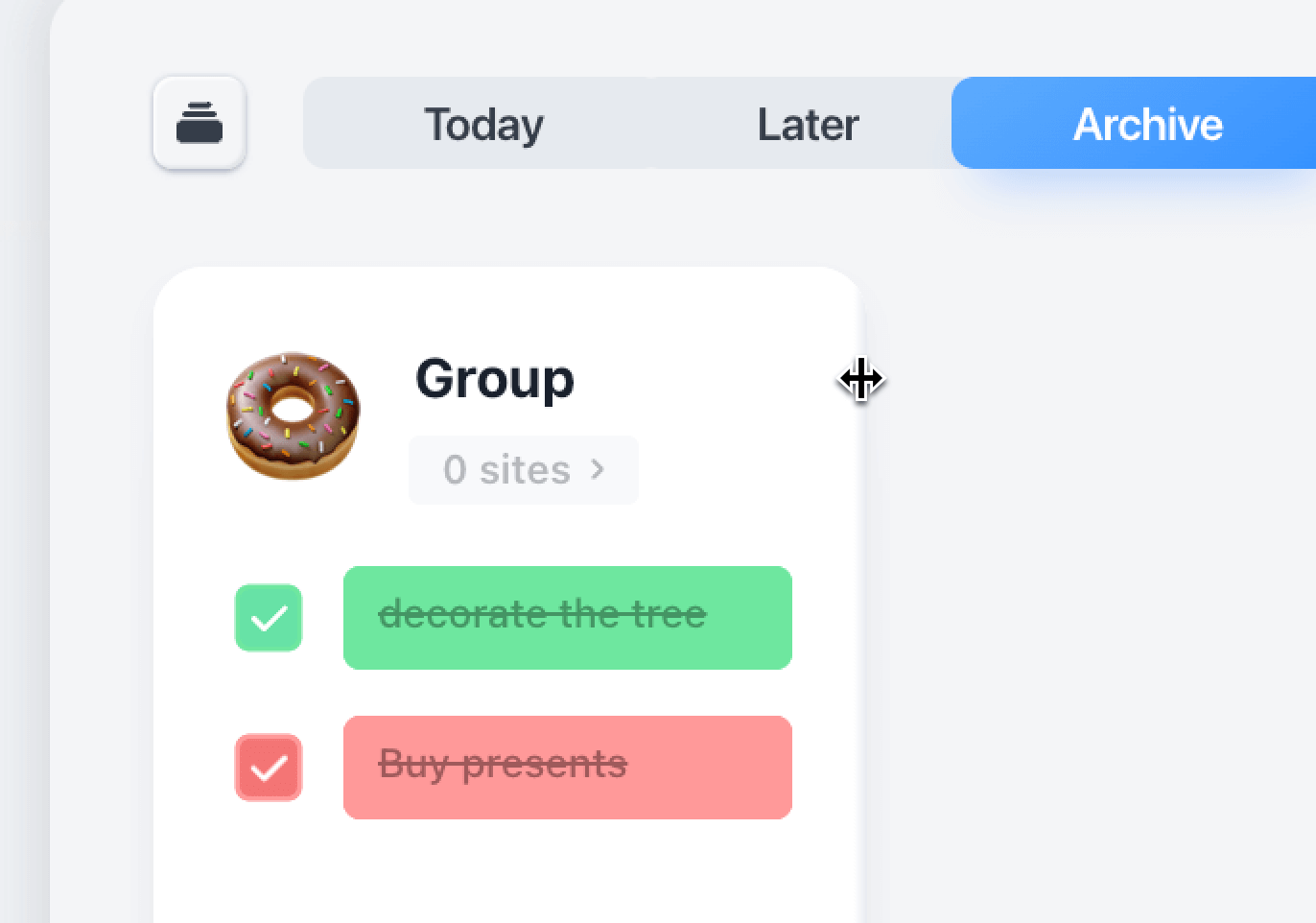 Resize groups indicator + Equalize widths by double clicking