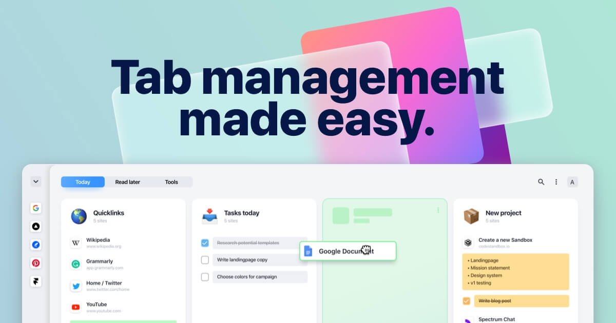 tabExtend Save and organize tabs, add notes, and share